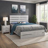 Queen Bed with Panel Headboard and Footboard, White