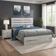 Queen Bed with Panel Headboard and Footboard, White