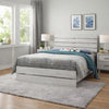 Queen Bed with Panel Headboard and Footboard, White
