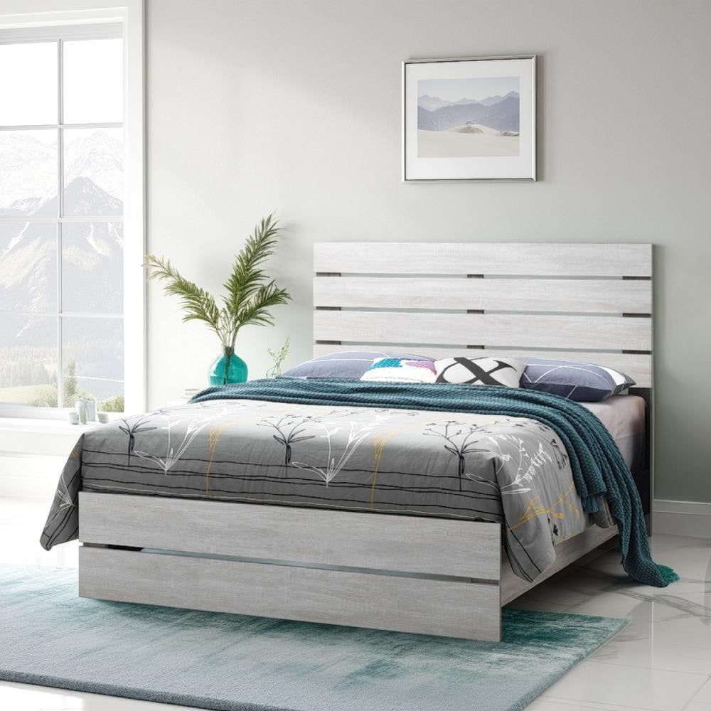 Orin King Size Bed | Panel Headboard | White