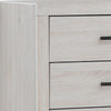 Dresser with 6 Drawers and Metal Bar Pulls White By Casagear Home BM242653