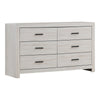 Axel Dresser | 6 Drawer | Metal Bar Pull Handles | White