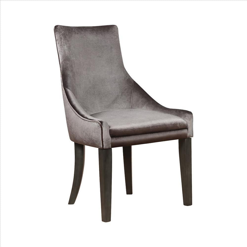 Reid Dining Chair | Nailhead Trim | Ring Pull Handles | Set of 2 | Gray