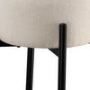 Barstool with Fabric Seat and Tubular Legs Set of 2 Beige and Black By Casagear Home BM242714