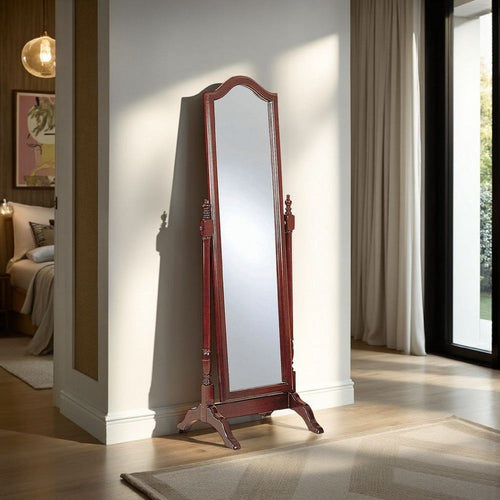 Mira Cheval Mirror | Standing Frame | Turned Posts | Brown