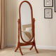 Mira Cheval Mirror | Oval Frame | Turned Posts | Brown