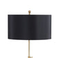 Floor Lamp with Drum Shade and Sleek Metal Tripod Legs, Black and Gold By Casagear Home