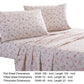 Veria 4 Piece California King Bedsheet Set with Floral Print The Urban Port, Pink By Casagear Home