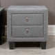 Reign Nightstand | 1 Drawer | Fabric Wrapped | Gray