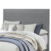 Queen Size Bed with Fabric Wrapped Frame and Panel Headboard Gray By Casagear Home BM243322