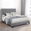 Reign Queen Bed | Fabric Frame | Panel Headboard | Gray