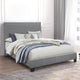 Reign Queen Bed | Fabric Frame | Panel Headboard | Gray