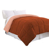 Veria Comforter | Microfiber | Queen | Block Stitch | Brown