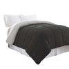 Veria Comforter | Microfiber | Queen | Block Stitch | Gray