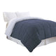 Veria Comforter | Microfiber | Twin | Block Stitch | Blue