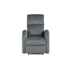 Power Motion Recliner with Fabric Wrapping and Curved Arms Gray By Casagear Home BM243356