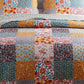 3 Piece King Quilt Set with Floral Print Multicolor By Casagear Home BM245656