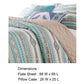 2 Piece Twin Quilt Set with Geometric Pattern, Blue By Casagear Home