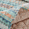 3 Piece Full Queen Quilt Set with Geometric Pattern, Blue By Casagear Home