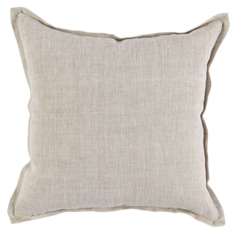 Throw Pillow with Hand Applique Design and Knife Edge Finish Gray By Casagear Home BM245712