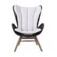 Indoor Outdoor Lounge Chair with Intricate Rope Woven Wingback Gray By Casagear Home BM245723