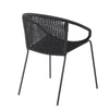 Dining Chair with Interwoven Geometric Seat and Back Set of 2 Black By Casagear Home BM245729