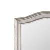 Curved Top Wooden Frame Mirror with Molded Details Silver BM245826