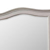 Curved Top Wooden Frame Mirror with Molded Details Silver BM245826