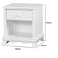Hart 32 Inch Modern Nightstand, 2 Drawers, Textured Lacquer Finish, White By Casagear Home