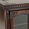 Mira TV Stand | 4 Glass Doors | Turnip Feet | Brown