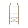 Cleo Bookcase | 5 Glass Shelves | Metal Frame | Gold