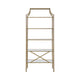 Cleo Bookcase | 5 Glass Shelves | Metal Frame | Gold
