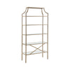 Cleo Bookcase | 5 Glass Shelves | Metal Frame | Gold