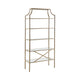 Cleo Bookcase | 5 Glass Shelves | Metal Frame | Gold