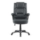 Leatherette Office Chair with Casters and Padded Arms Gray BM245881