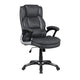 Leatherette Office Chair with Casters and Padded Arms, Gray