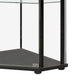 Metal Curio Cabinet with 1 Door and 3 Glass Shelves Black By Casagear Home BM245890