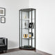 Mira Curio Cabinet | 1 Door | 3 Glass Shelves | Black