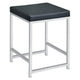 Reid Vanity Stool | Faux Leather Seat | Tubular Frame | Black