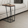 Mira Accent Table | Chevron Pattern Top | Brown