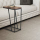 Mira Accent Table | Chevron Pattern Top | Brown