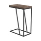 Accent Table with Chevron Pattern Top, Brown By Casagear Home