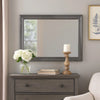 Mira Mirror | Wood Frame | Molded Trim | Gray