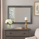Mira Mirror | Wood Frame | Molded Trim | Gray