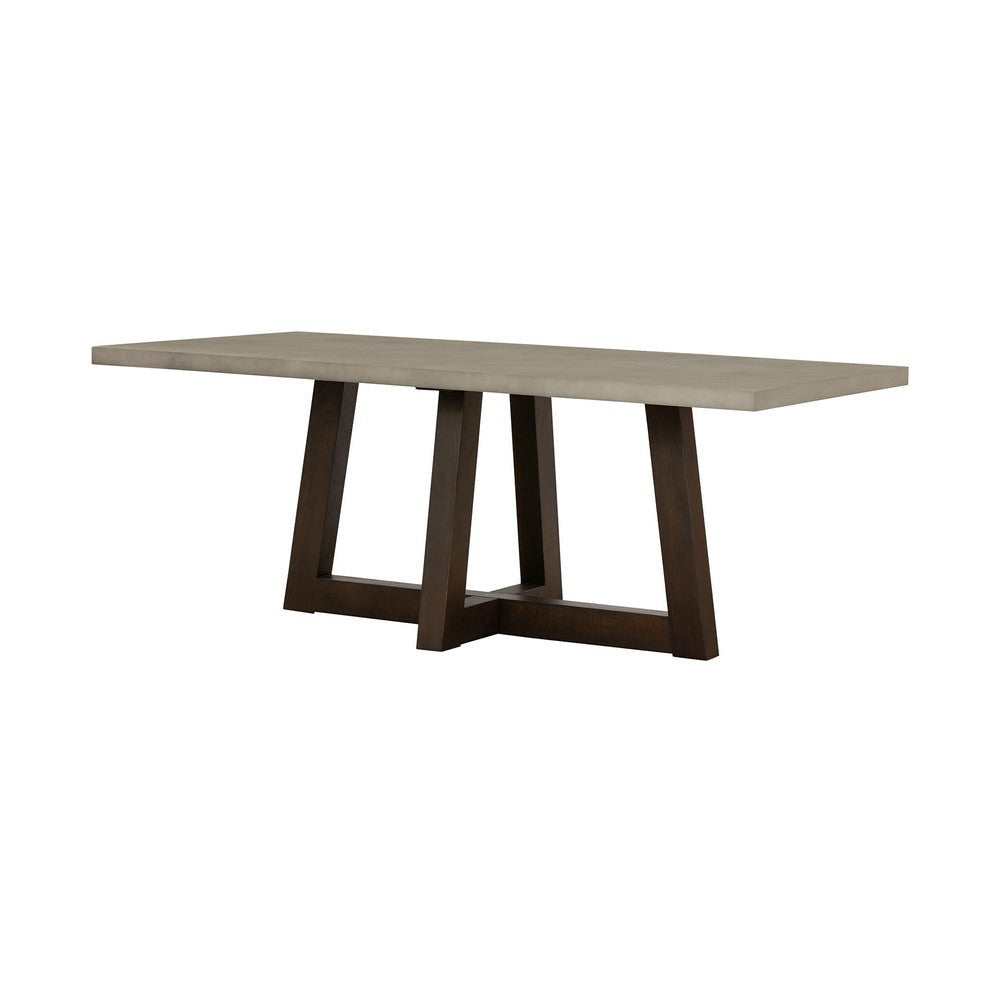 Elodie Dining Table | Concrete | Dark Oak | Rectangle