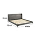 Legend Gray Fabric Eastern King Platform Bed with Black Metal Legs By Casagear Home BM246008