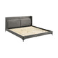 Legend Gray Fabric Eastern King Platform Bed with Black Metal Legs By Casagear Home