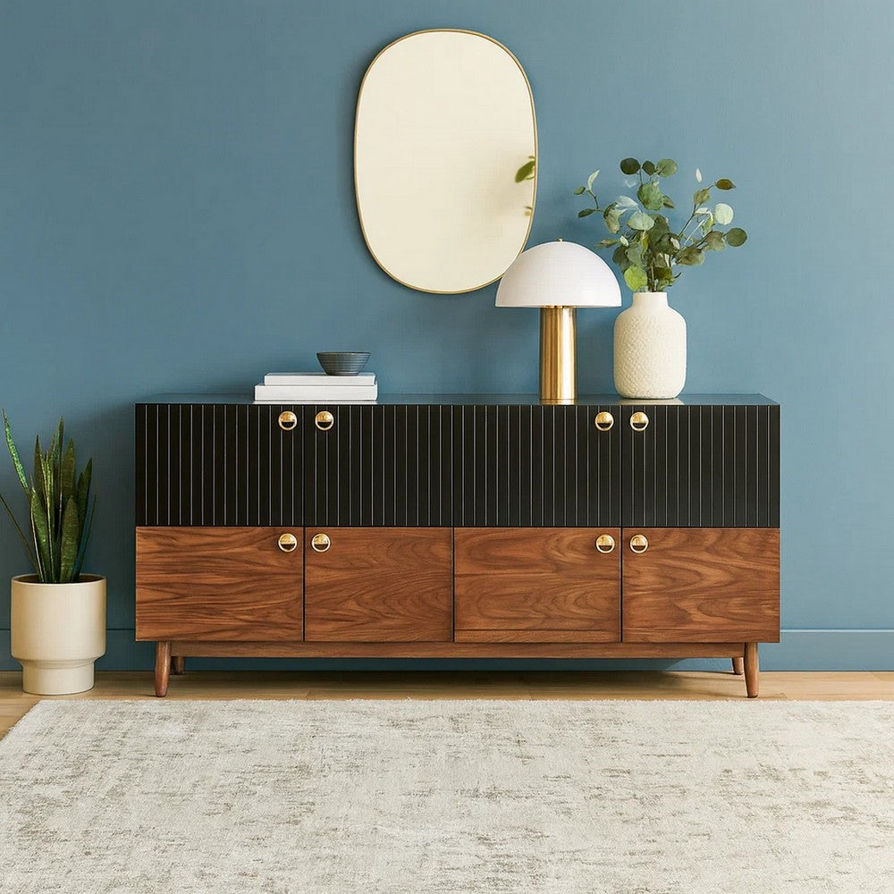Amigo Buffet | Black Veneer | Walnut Wood