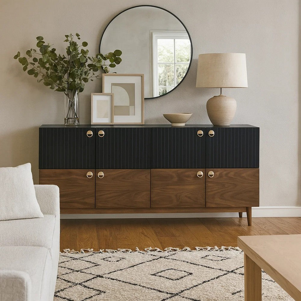 Amigo Buffet | Black Veneer | Walnut Wood