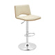 Thierry Barstool | Swivel | Faux Leather | Walnut Back | Chrome